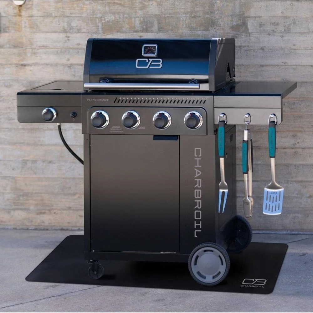 New Charbroil Grill Mat 48x30 Heavy Duty BBQ Deck Patio Protector Waterproof NWT - Picture 2 of 7